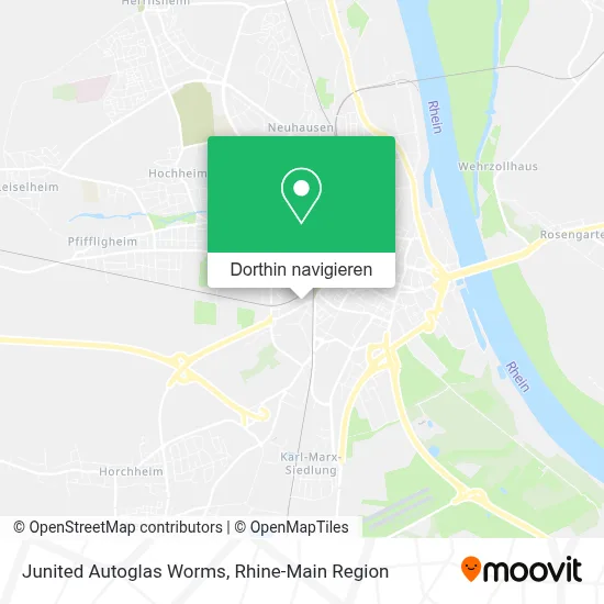 Junited Autoglas Worms Karte