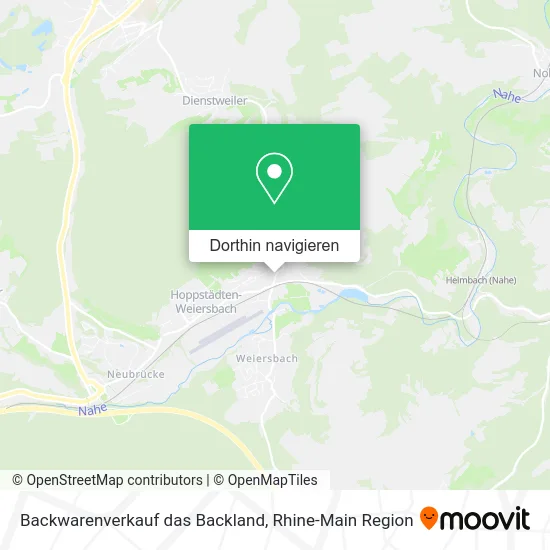 Backwarenverkauf das Backland Karte