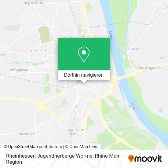 Rheinhessen-Jugendherberge Worms Karte