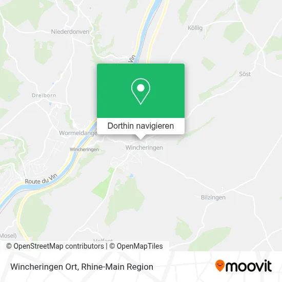 Wincheringen Ort Karte