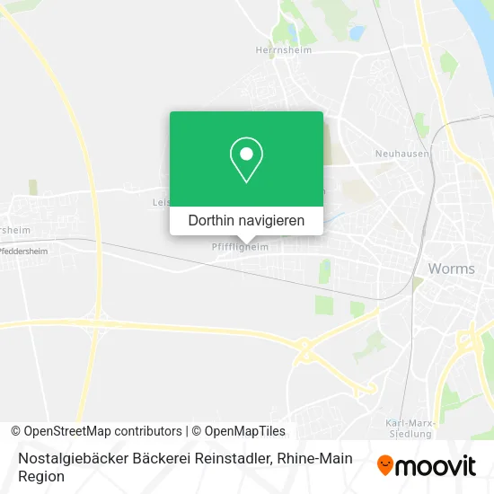 Nostalgiebäcker Bäckerei Reinstadler Karte
