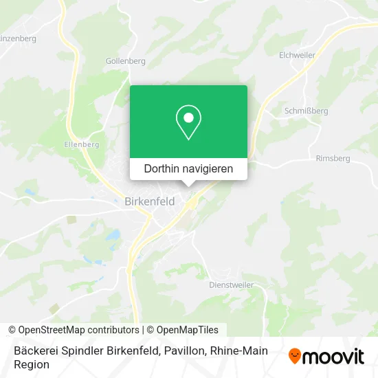 Bäckerei Spindler Birkenfeld, Pavillon Karte