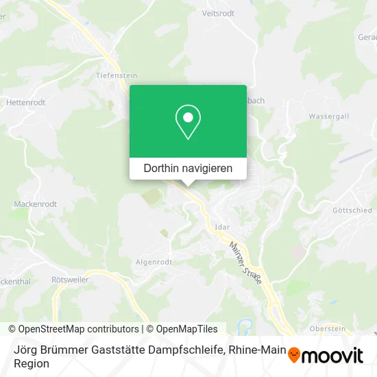 Jörg Brümmer Gaststätte Dampfschleife Karte