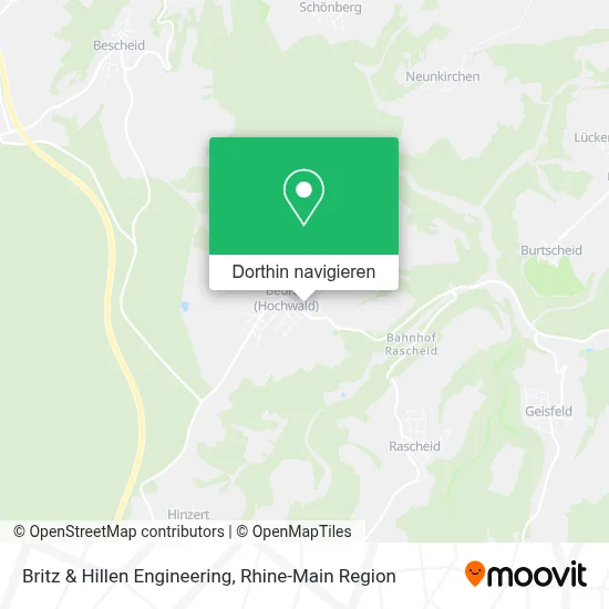 Britz & Hillen Engineering Karte