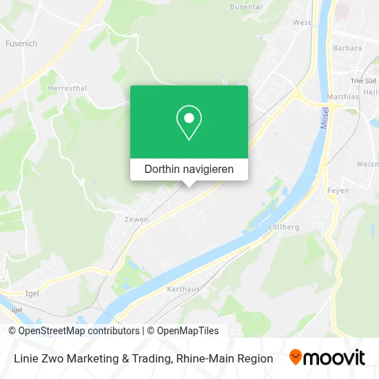 Linie Zwo Marketing & Trading Karte