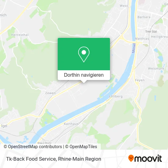 Tk-Back Food Service Karte