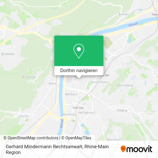 Gerhard Mindermann Rechtsanwalt Karte