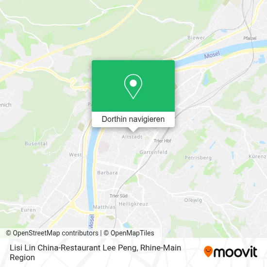 Lisi Lin China-Restaurant Lee Peng Karte