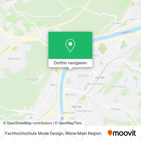 Fachhochschule Mode Design Karte