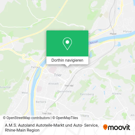 A.M.S. Autoland Autoteile-Markt und Auto- Service Karte
