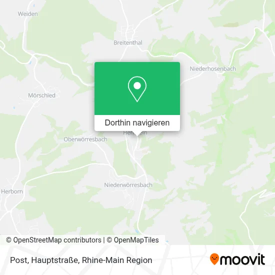 Post, Hauptstraße Karte