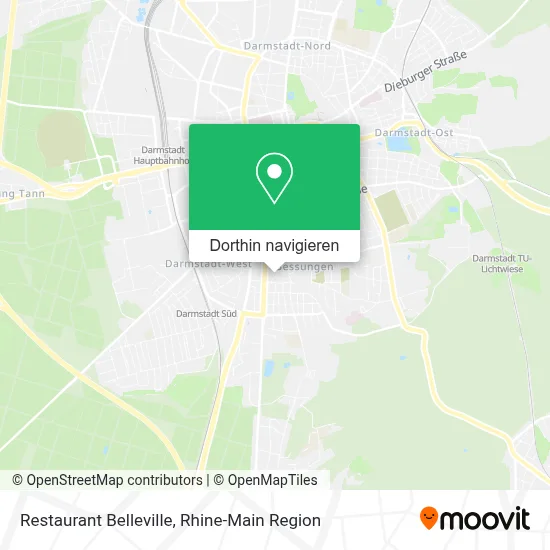Restaurant Belleville Karte
