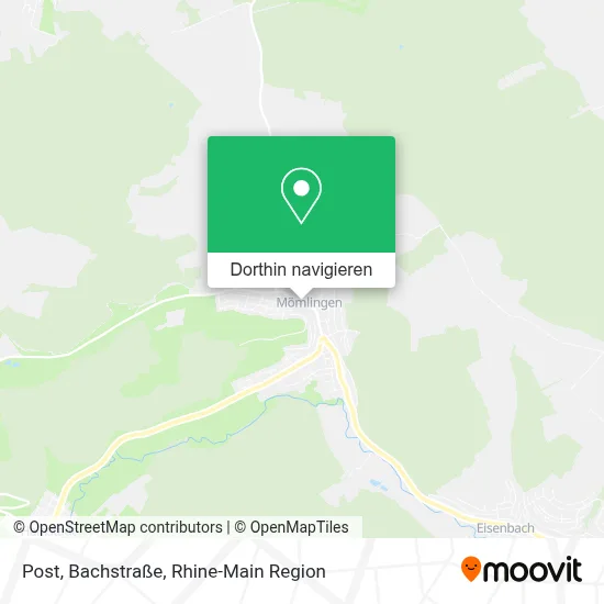 Post, Bachstraße Karte