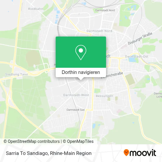 Sarria To Sandiago Karte