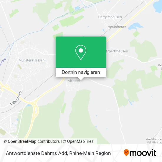Antwortdienste Dahms Add Karte