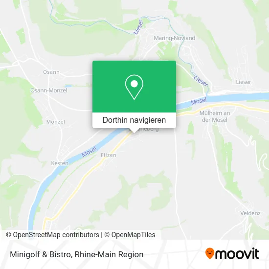 Minigolf & Bistro Karte