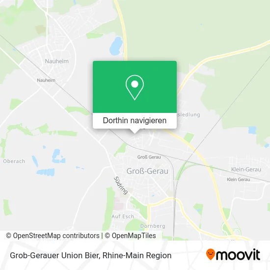 Grob-Gerauer Union Bier Karte