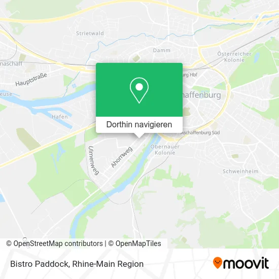 Bistro Paddock Karte