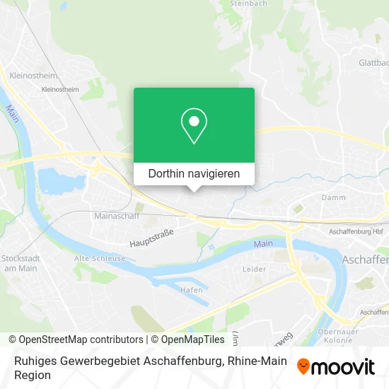 Ruhiges Gewerbegebiet Aschaffenburg Karte