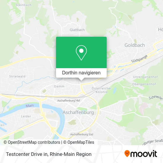 Testcenter Drive in Karte