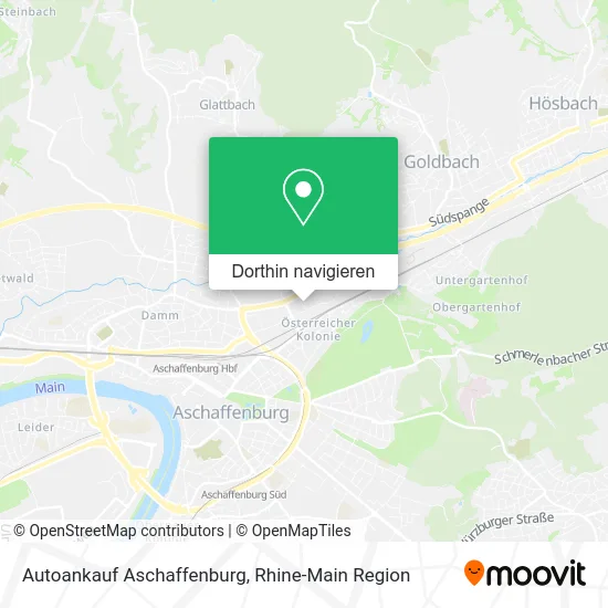 Autoankauf Aschaffenburg Karte
