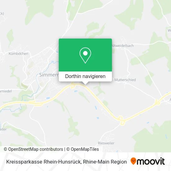 Kreissparkasse Rhein-Hunsrück Karte