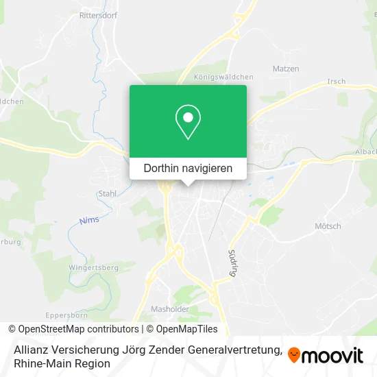 Allianz Versicherung Jörg Zender Generalvertretung Karte