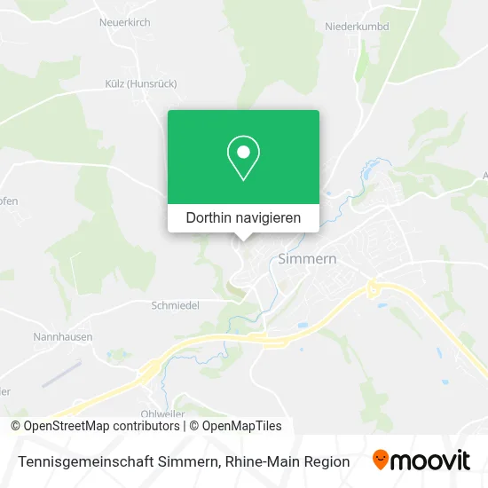 Tennisgemeinschaft Simmern Karte