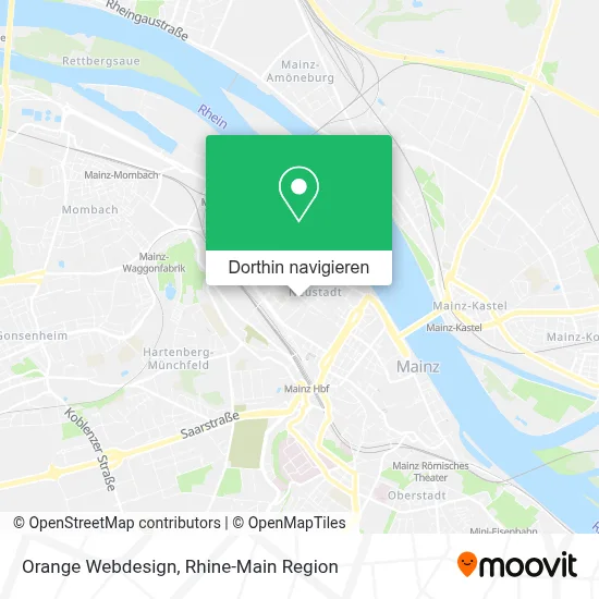 Orange Webdesign Karte