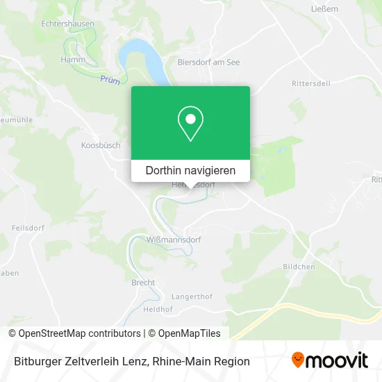 Bitburger Zeltverleih Lenz Karte