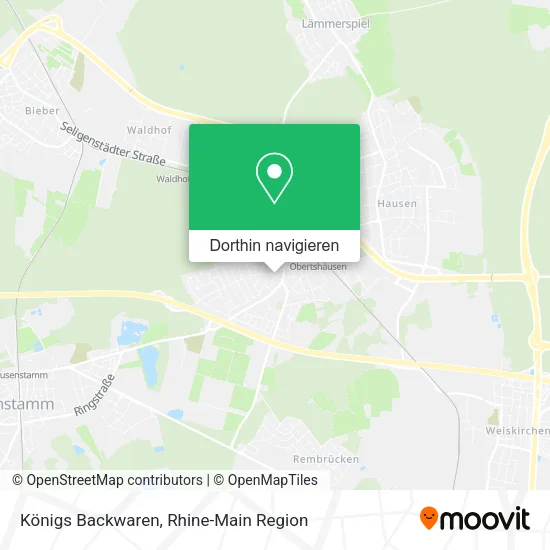 Königs Backwaren Karte