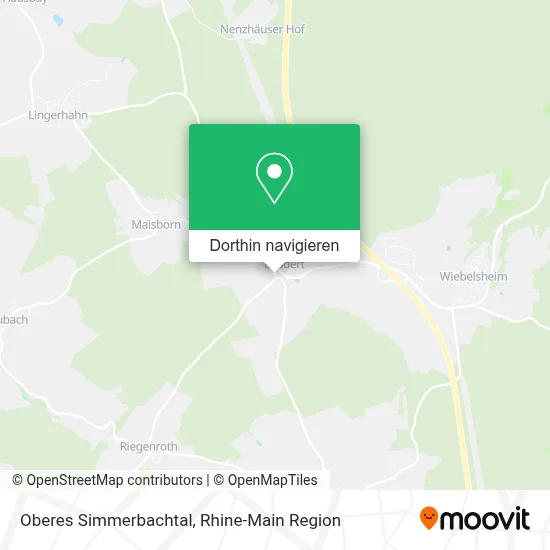 Oberes Simmerbachtal Karte