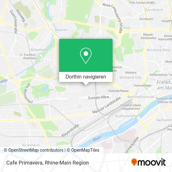 Cafe Primavera Karte