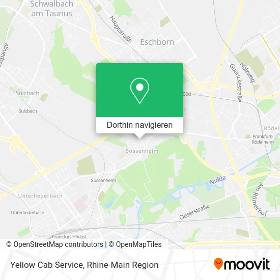 Yellow Cab Service Karte