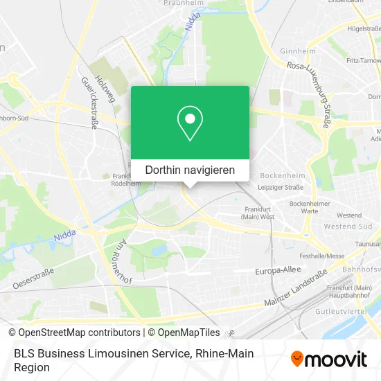 BLS Business Limousinen Service Karte