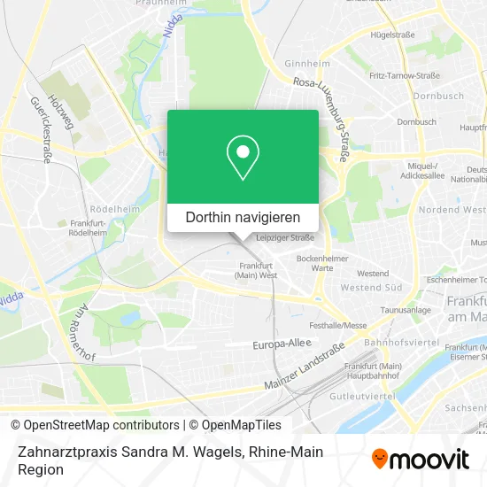 Zahnarztpraxis Sandra M. Wagels Karte
