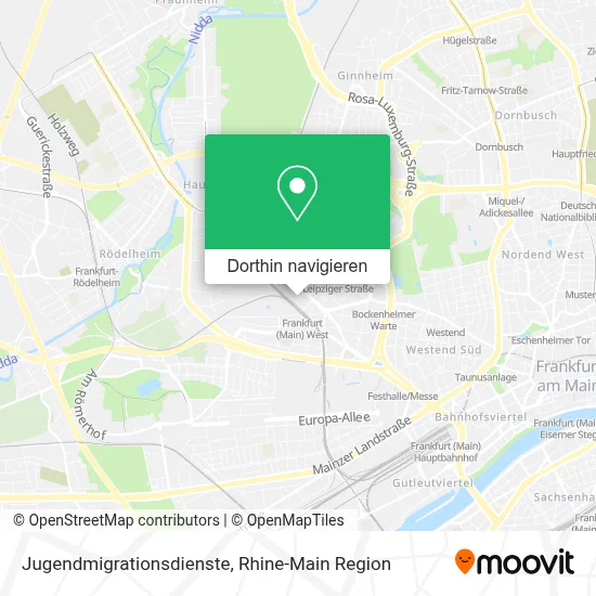 Jugendmigrationsdienste Karte