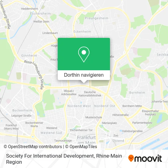 Society For International Development Karte