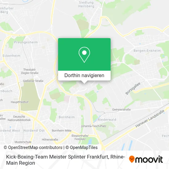 Kick-Boxing-Team Meister Splinter Frankfurt Karte