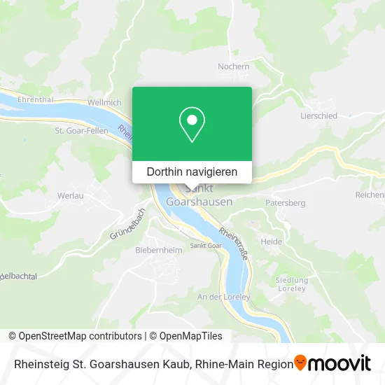 Rheinsteig St. Goarshausen Kaub Karte