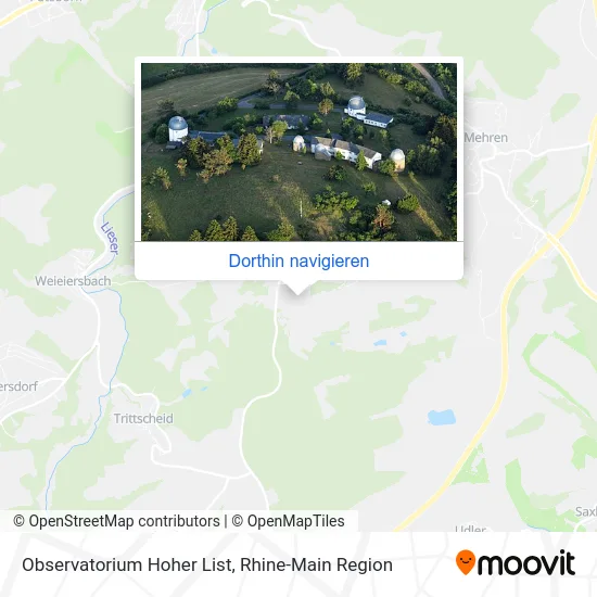 Observatorium Hoher List Karte
