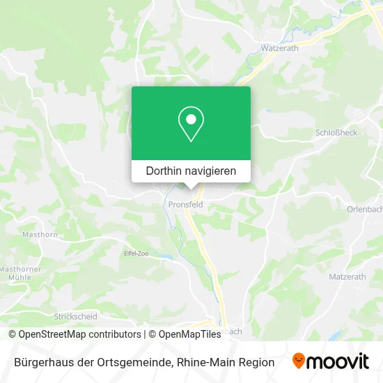 Bürgerhaus der Ortsgemeinde Karte