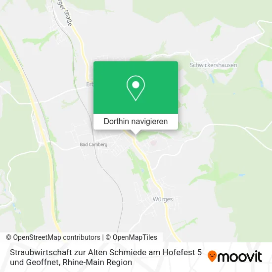 Straubwirtschaft zur Alten Schmiede am Hofefest 5 und Geoffnet Karte