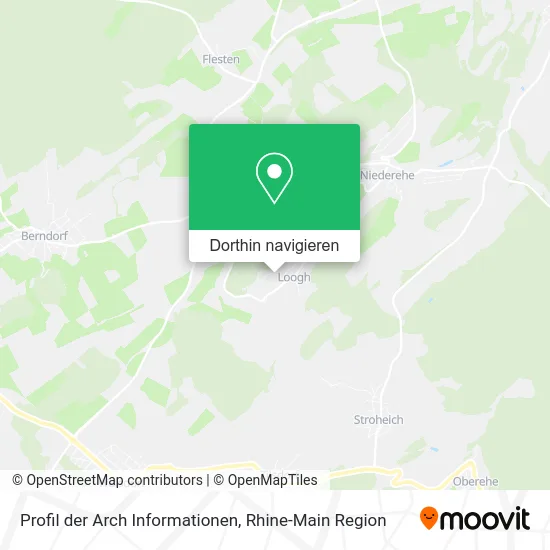 Profil der Arch Informationen Karte