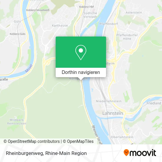 Rheinburgenweg Karte