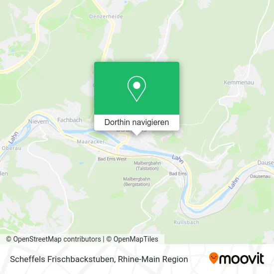 Scheffels Frischbackstuben Karte