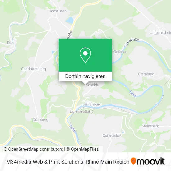 M34media Web & Print Solutions Karte