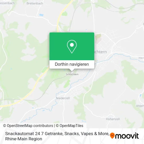 Snackautomat 24 7 Getranke, Snacks, Vapes & More Karte