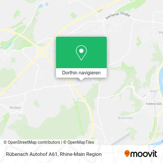 Rübenach Autohof A61 Karte