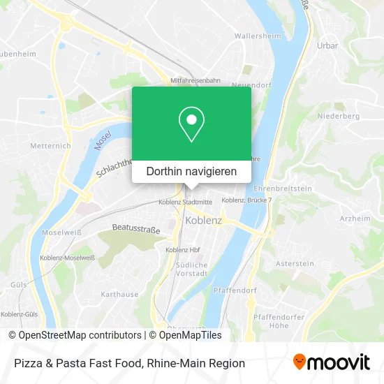 Pizza & Pasta Fast Food Karte